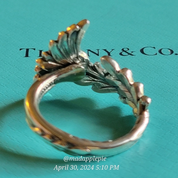 1885 Tiffany & Co. Daisy Spoon Ring in Sterling Silver Luxury Vintage #21 - Picture 3 of 16